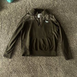 PINK green half zip long sleeve